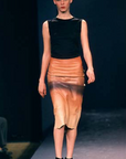 Trussardi Gradient Leather Strapless Dress