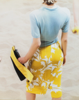 Prada SS 2001 Viscose Botanical Print Skirt