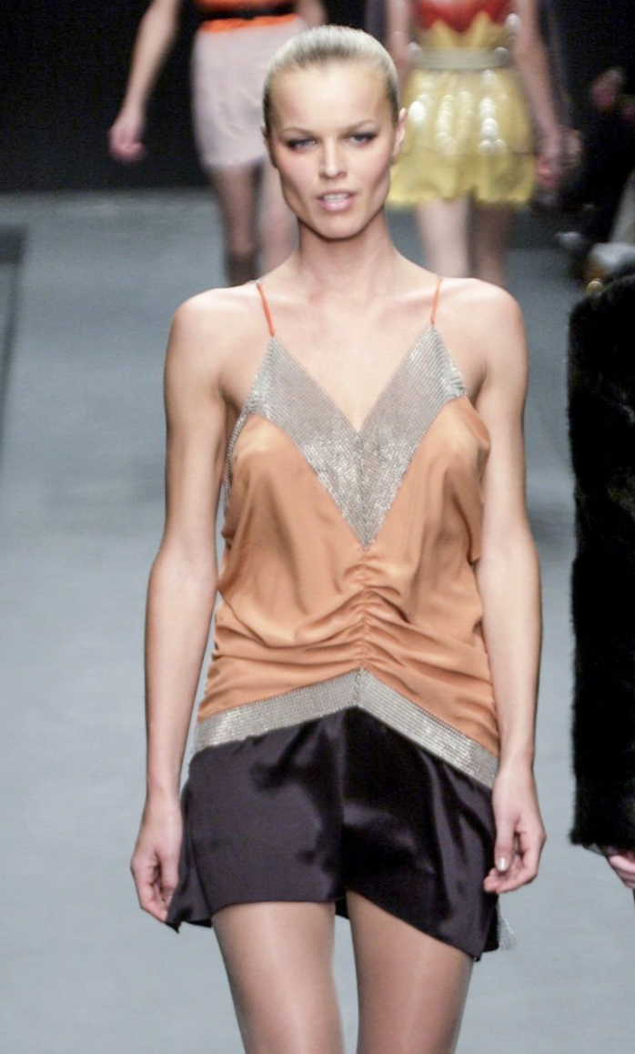 Prada 2002 Silk Blouse with Chainmail