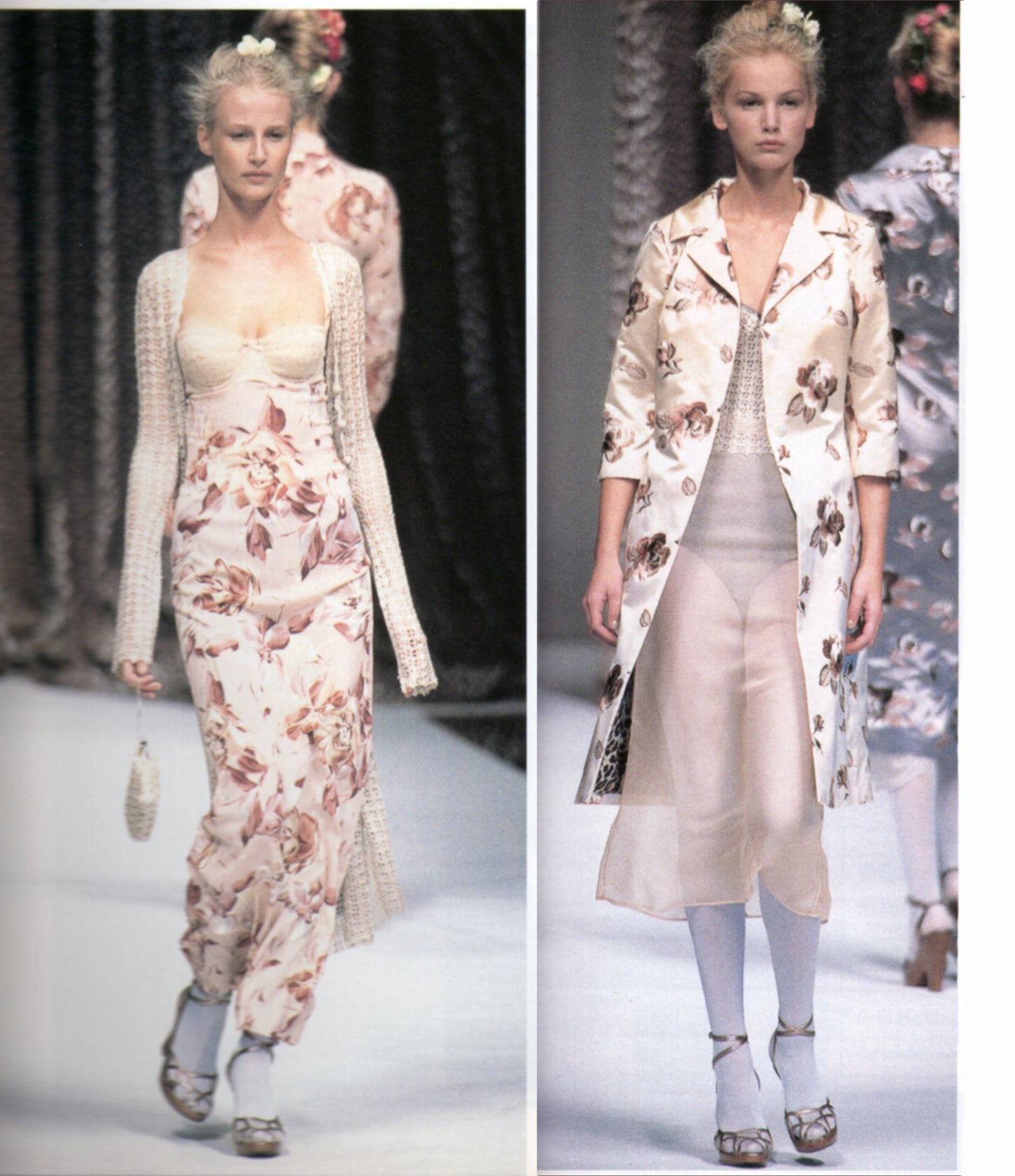 Dolce & Gabbana 1997 Satin Floral Heels