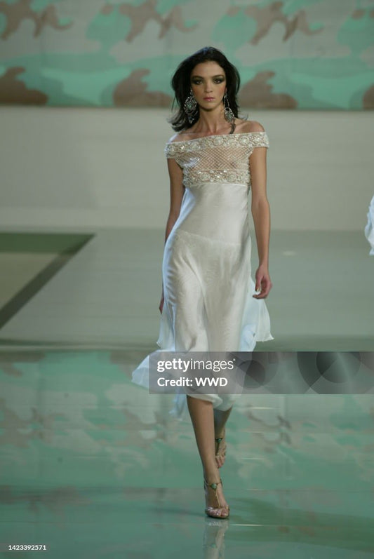 VALENTINO SS 2003 EMBELLISHED SILK DRESS