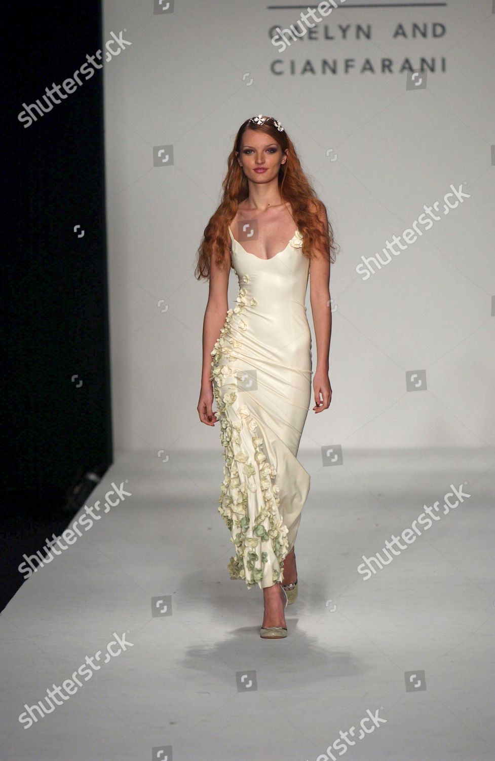 Gaelyn & Cianfarani Fw 2005 Latex Dress with Flower Appliqué