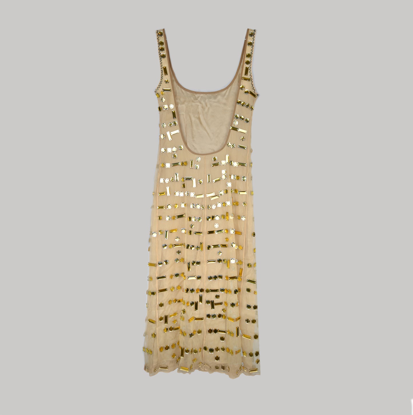 PRADA FW 1999 GEM EMBELLISHED TULLE RUNWAY DRESS
