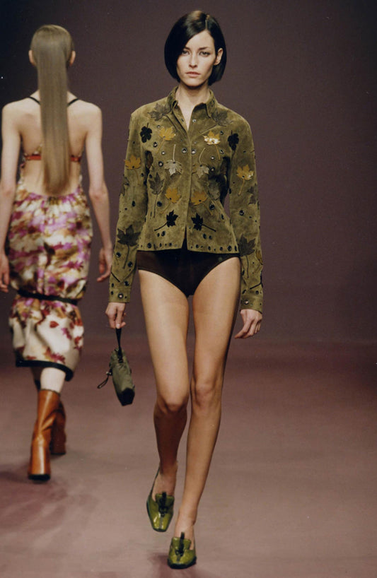 PRADA FW99 EMBELLISHED SUEDE JACKET