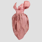 Thierry Mugler 1982 Sculptural Pink Satin Dress