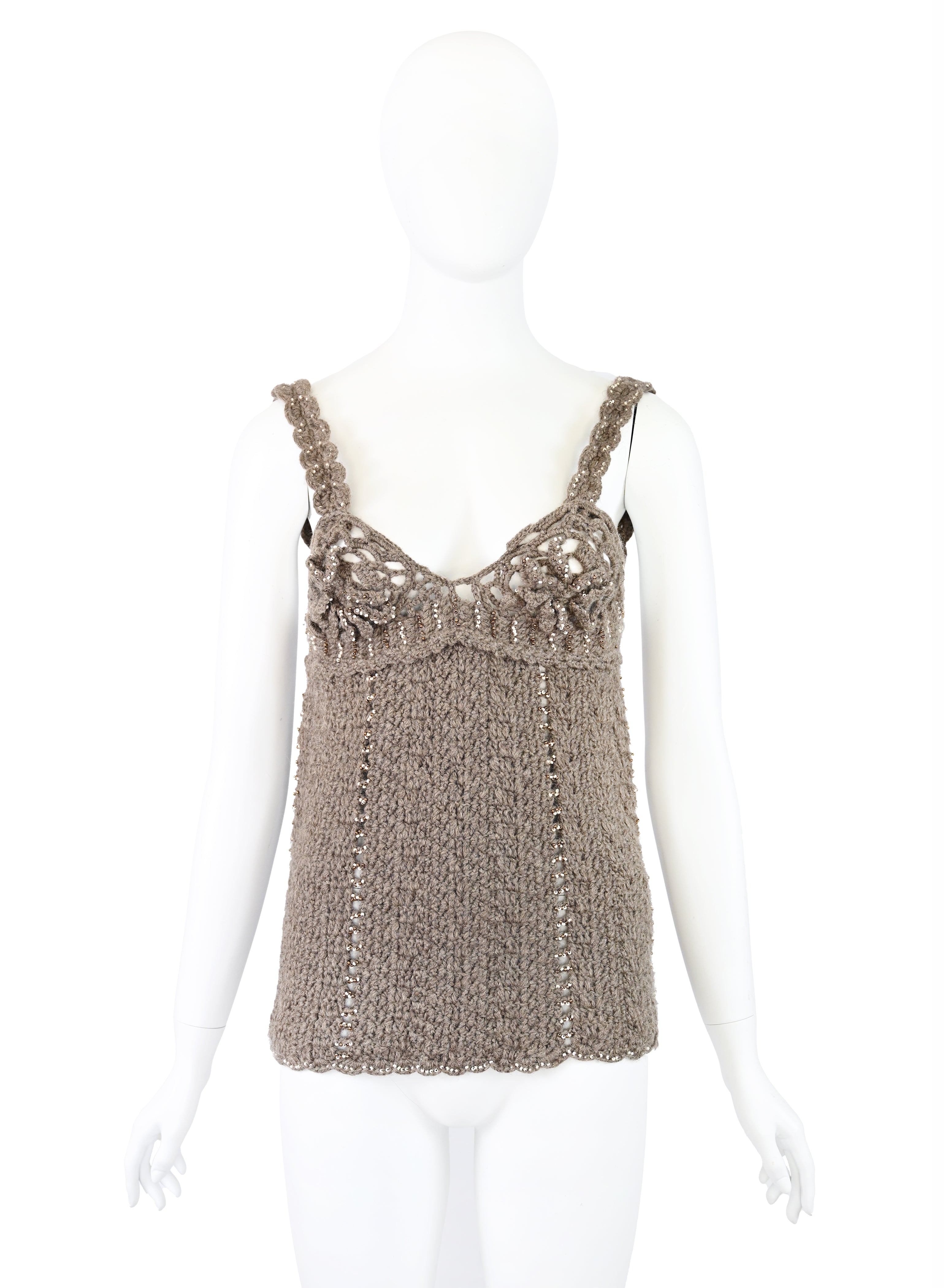 Tao Comme Des Garcons Embellished Wool Tank