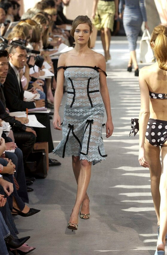 Louis Vuitton SS 2003 Lace Dress with Bows