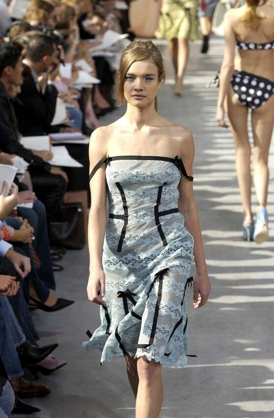 Louis Vuitton SS 2003 Lace Dress with Bows