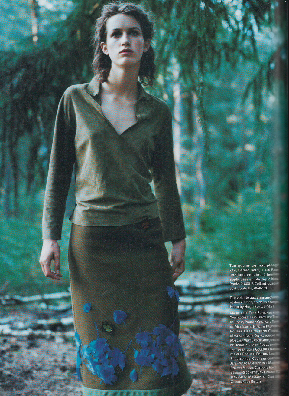 Prada FW 1999 Embellished Wool Skirt