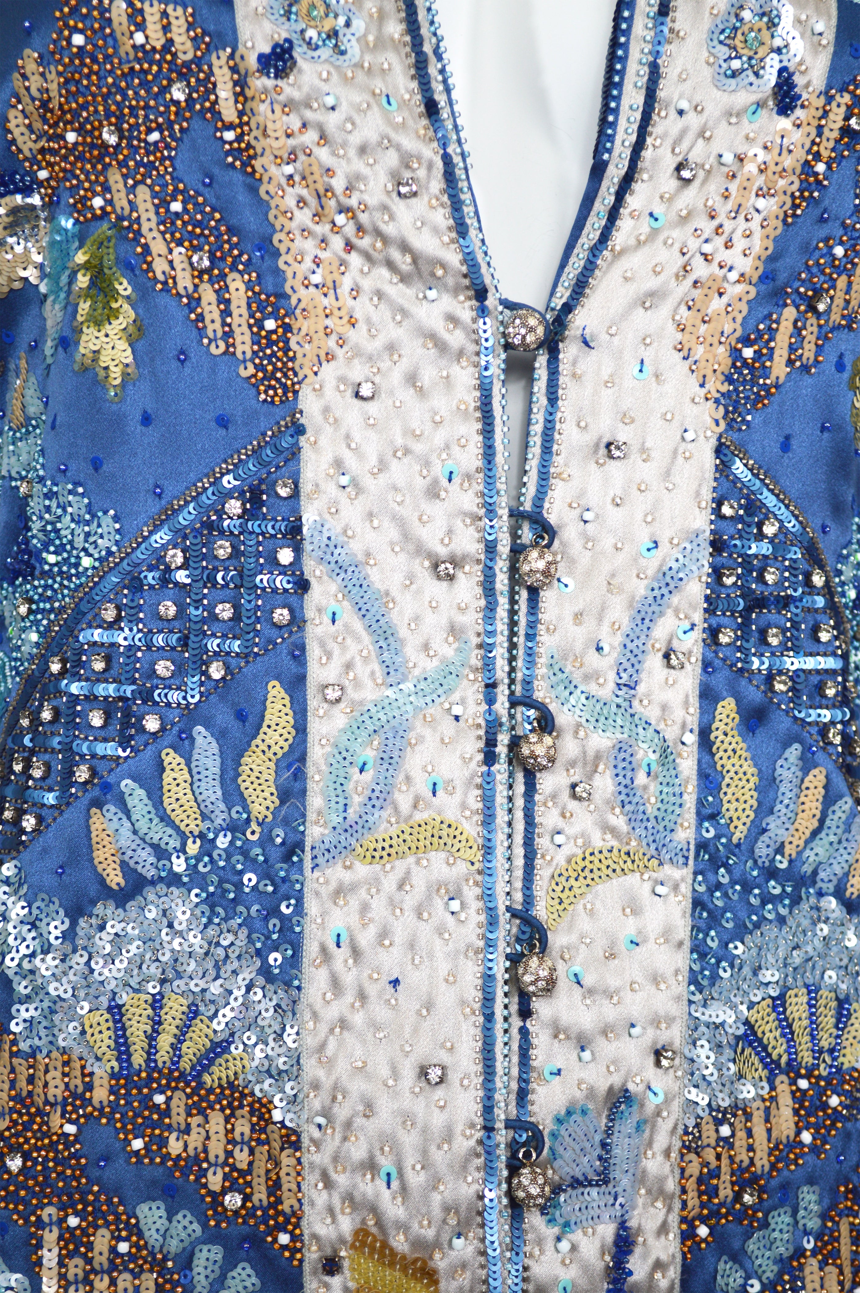 Valentino SS 2006 Floral Embellished Silk Blouse