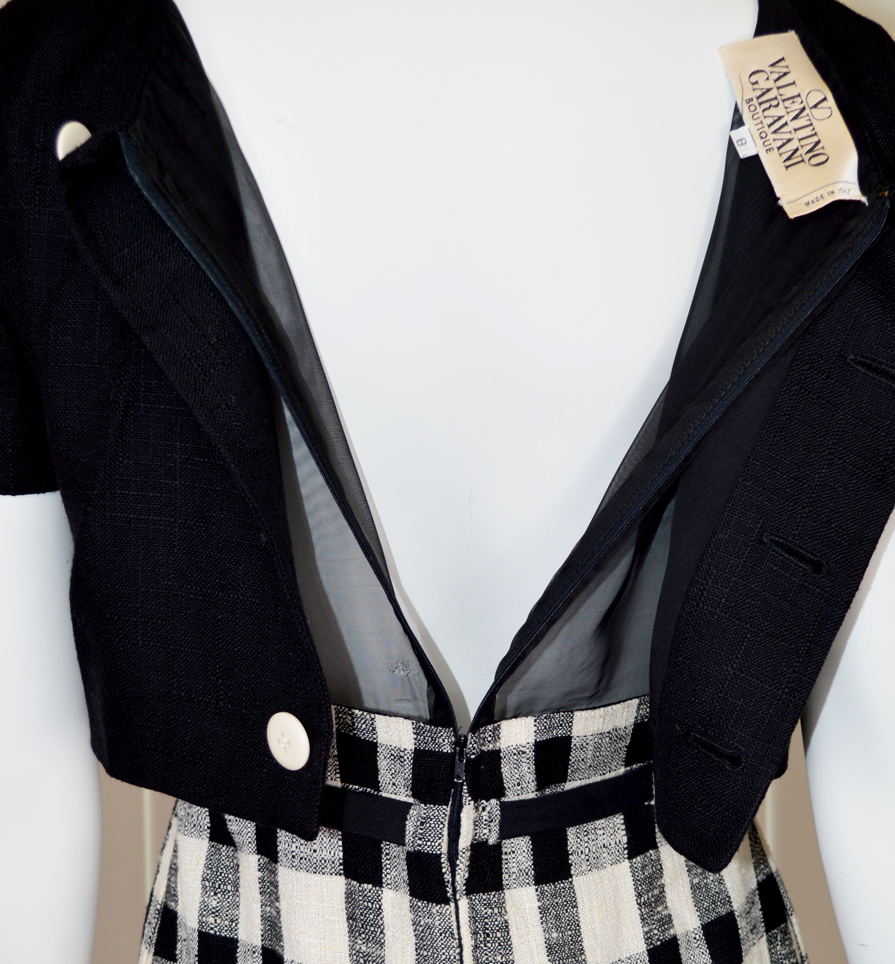 Valentino Garavani Boutique 1990s Plaid Mini Dress