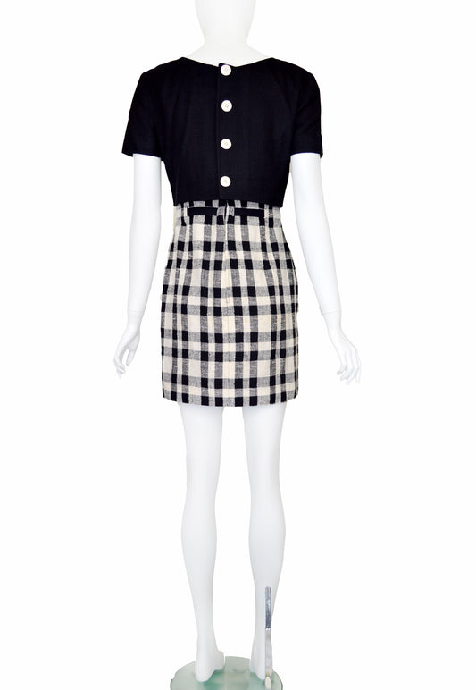 Valentino Garavani Boutique 1990s Plaid Mini Dress