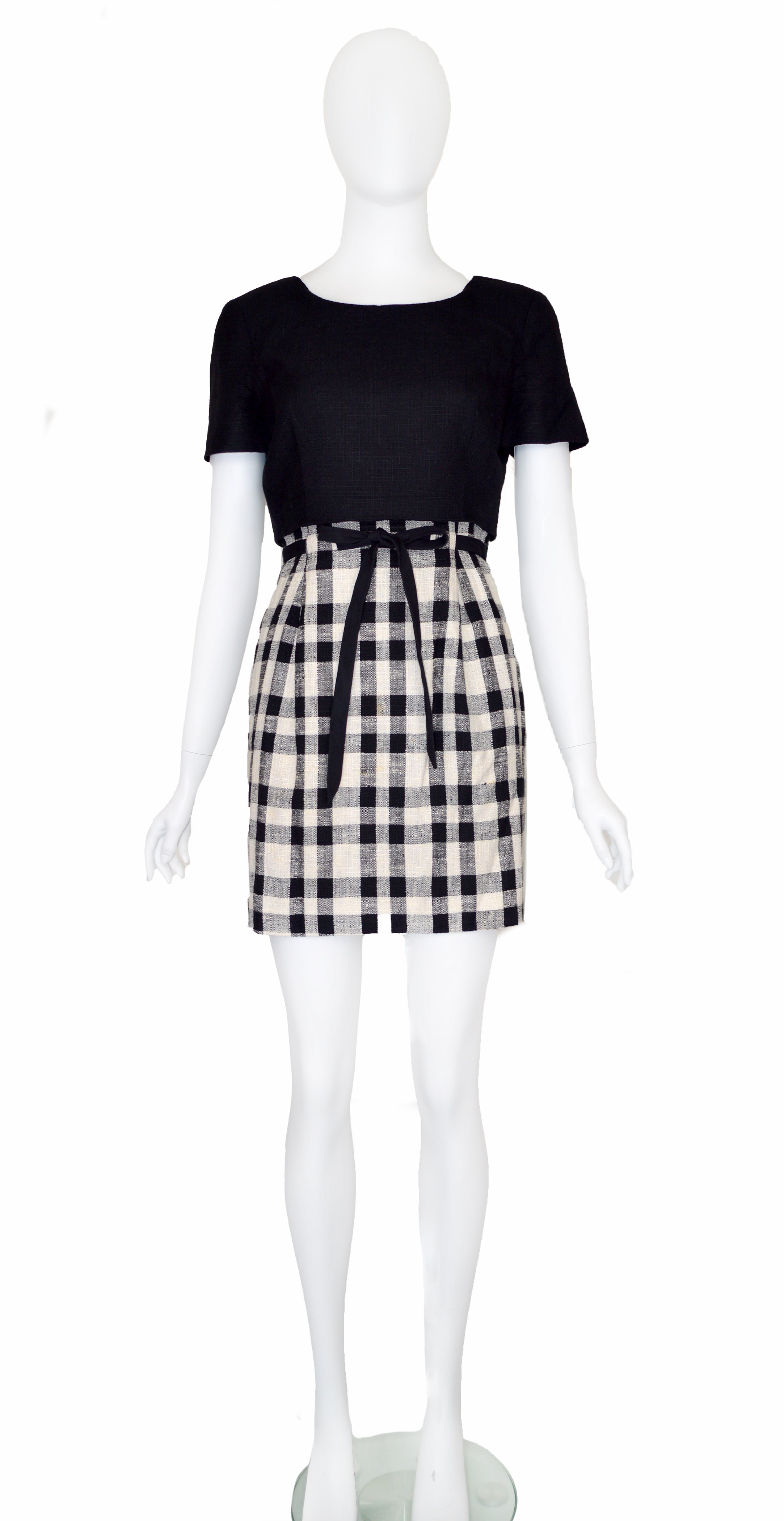 Valentino Garavani Boutique 1990s Plaid Mini Dress