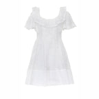 Valentino Resort 2019 Ruffled Broderie Eyelet Cotton Mini Dress