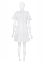 Valentino Resort 2019 Ruffled Broderie Eyelet Cotton Mini Dress