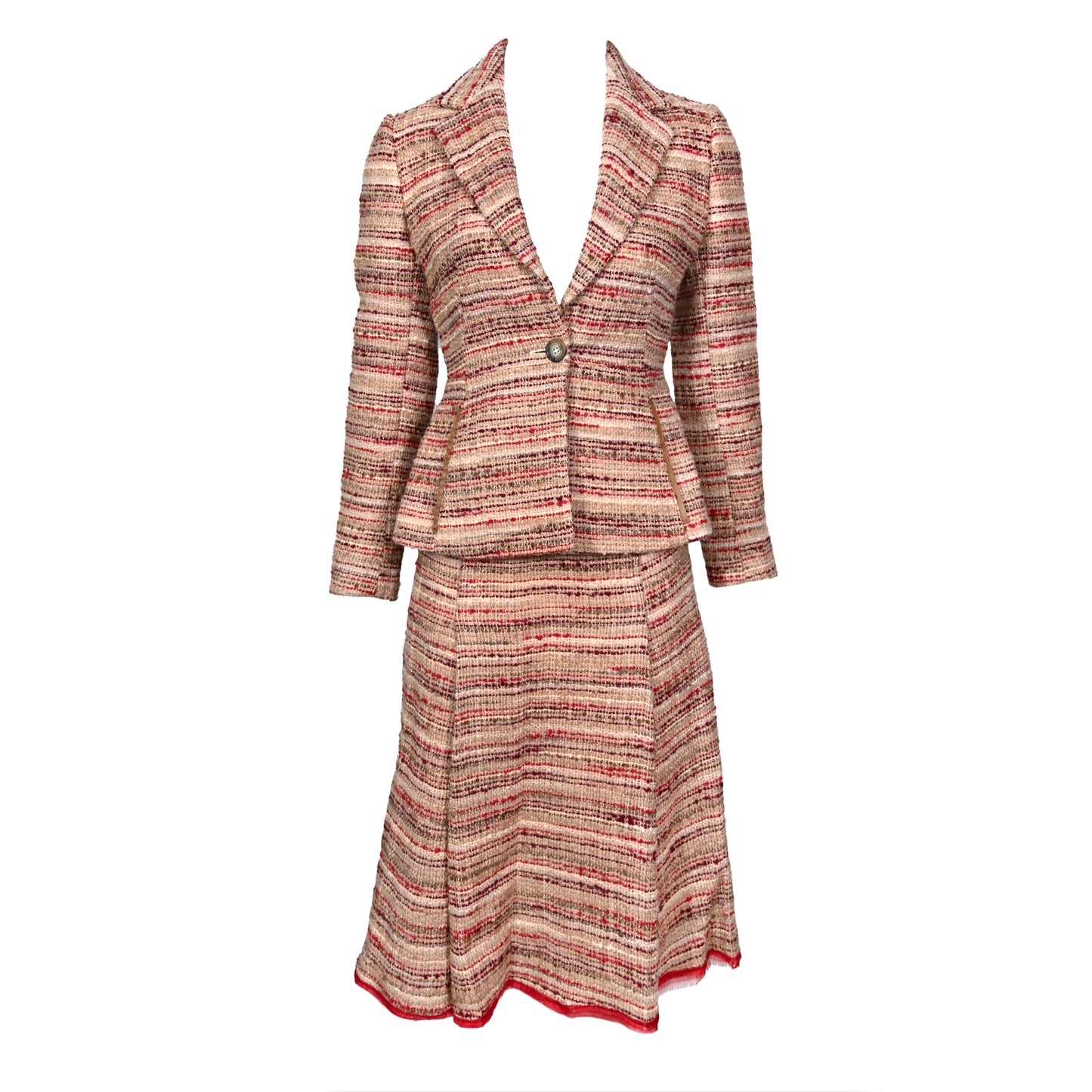 Prada FW 2000 Mohair Tweed Skirt Suit