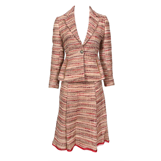 Prada FW 2000 Mohair Tweed Skirt Suit