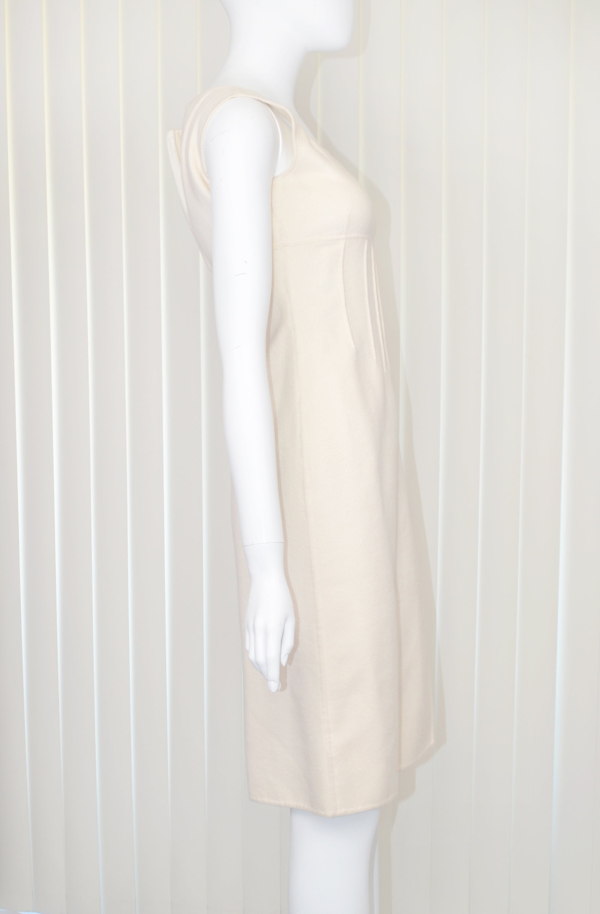 Valentino Boutique Ivory Wool Dress