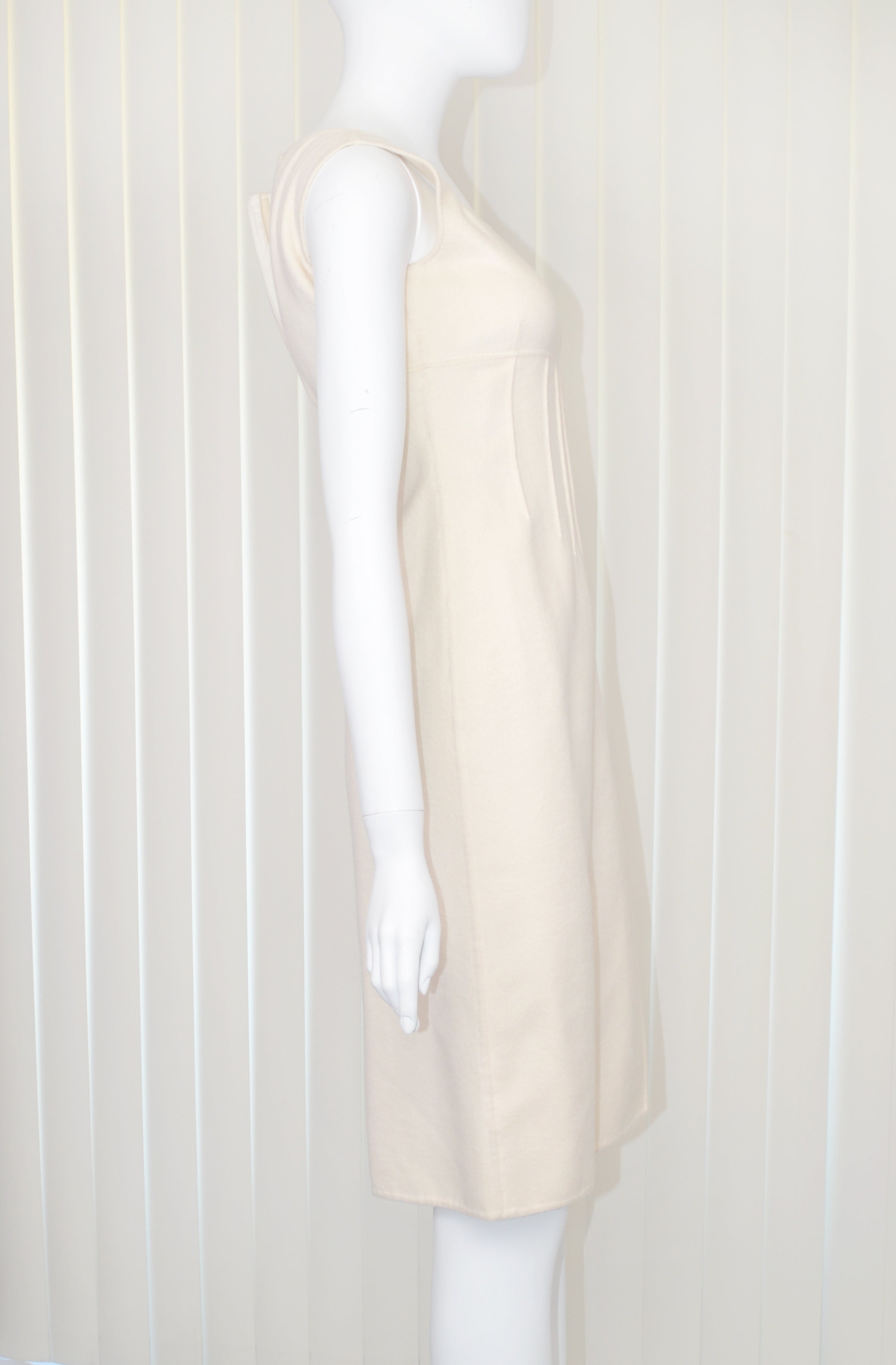 Valentino Boutique Ivory Wool Dress