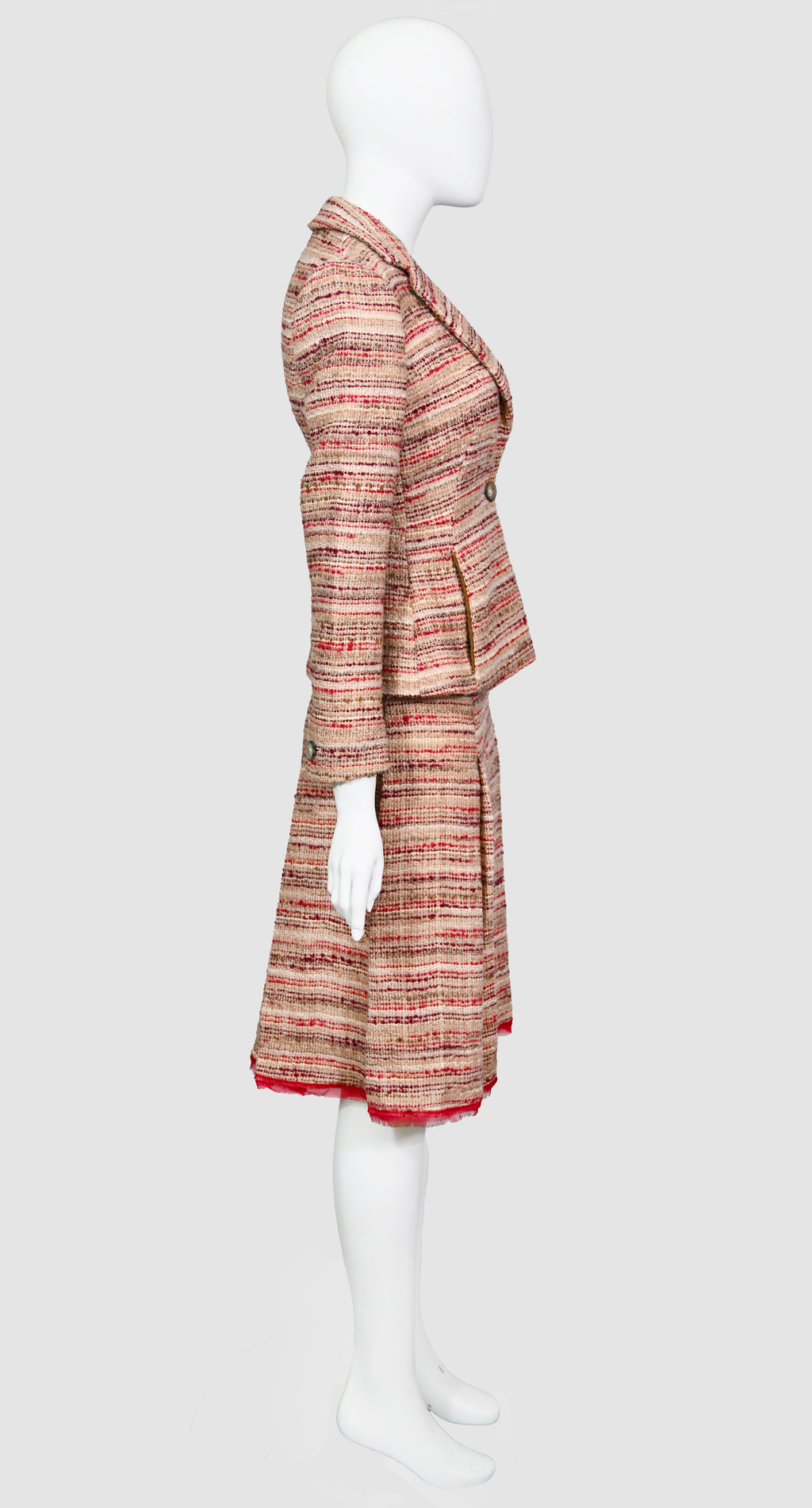 Prada FW 2000 Mohair Tweed Skirt Suit