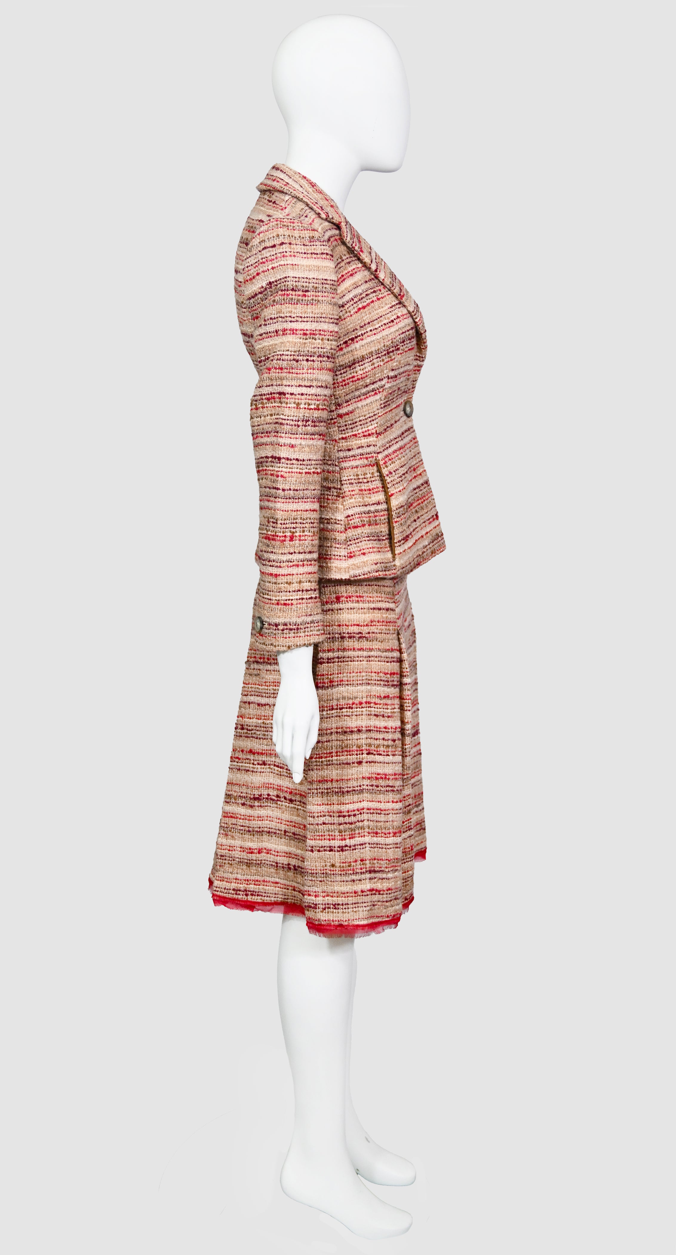 Prada FW 2000 Mohair Tweed Skirt Suit