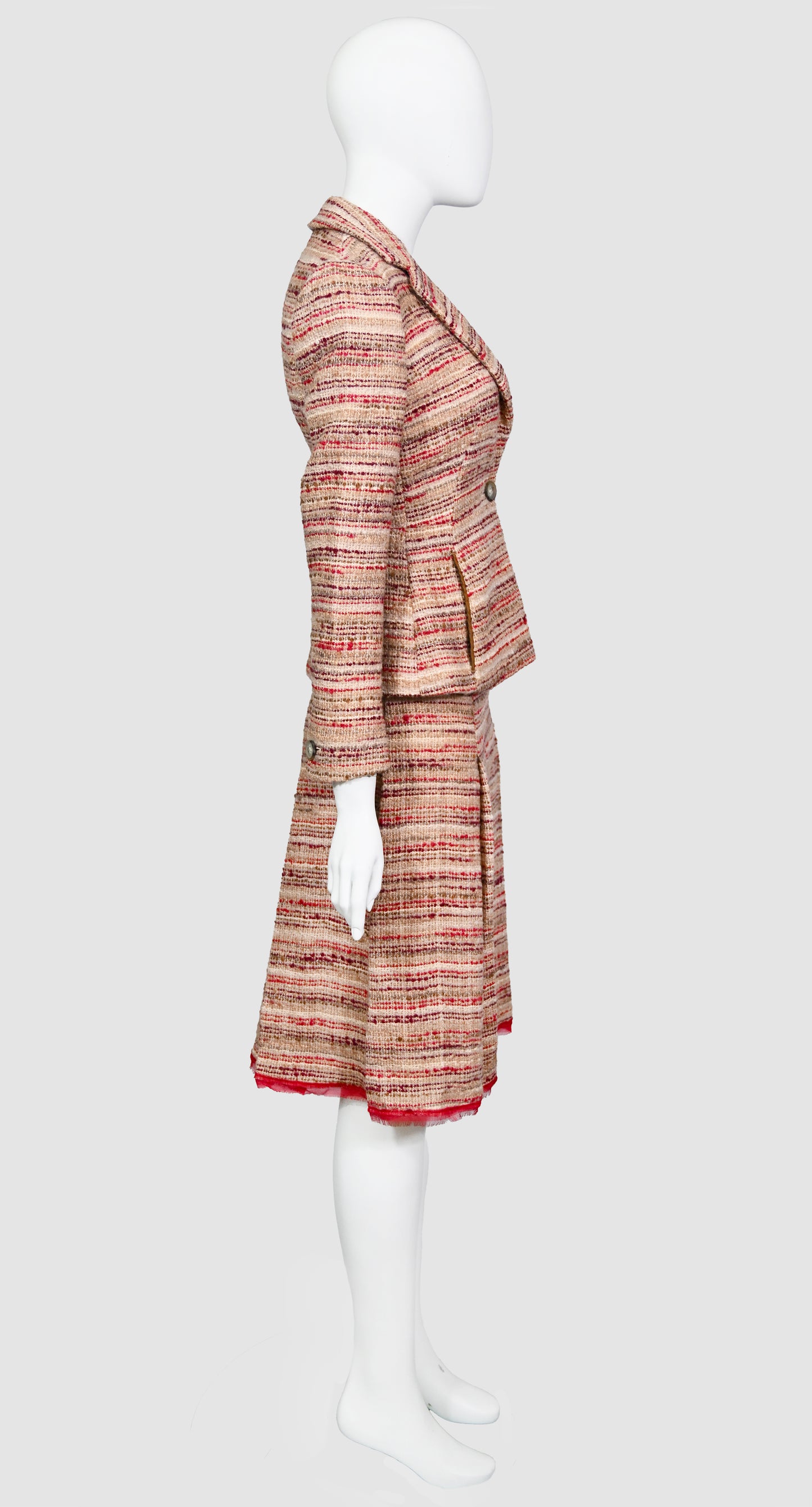 Prada FW 2000 Mohair Tweed Skirt Suit