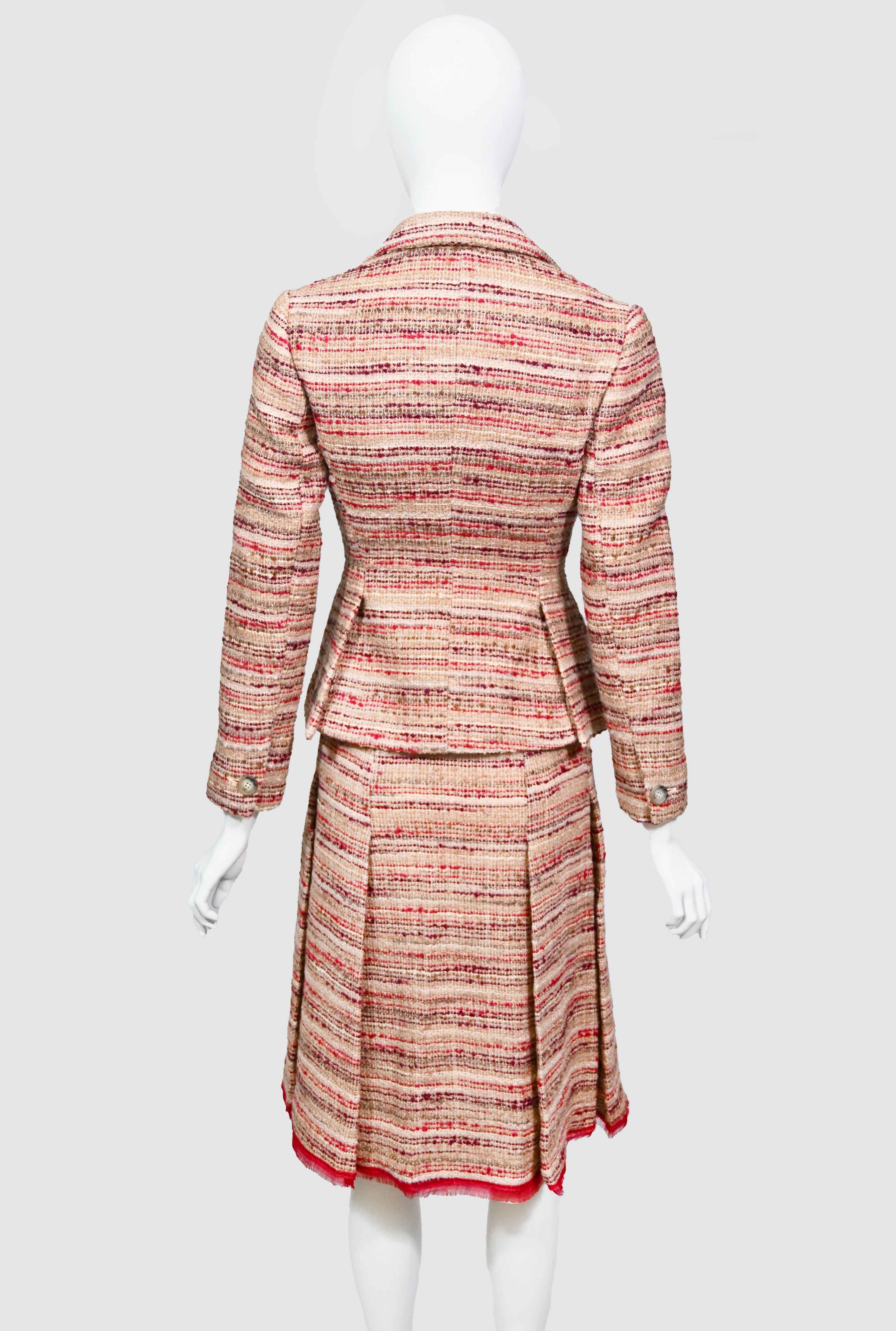 Prada FW 2000 Mohair Tweed Skirt Suit