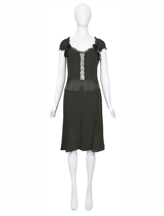 Valentino Roma Olive Green Dress