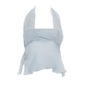 Valentino SS 2007 blue chiffon tank