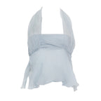 Valentino SS 2007 blue chiffon tank