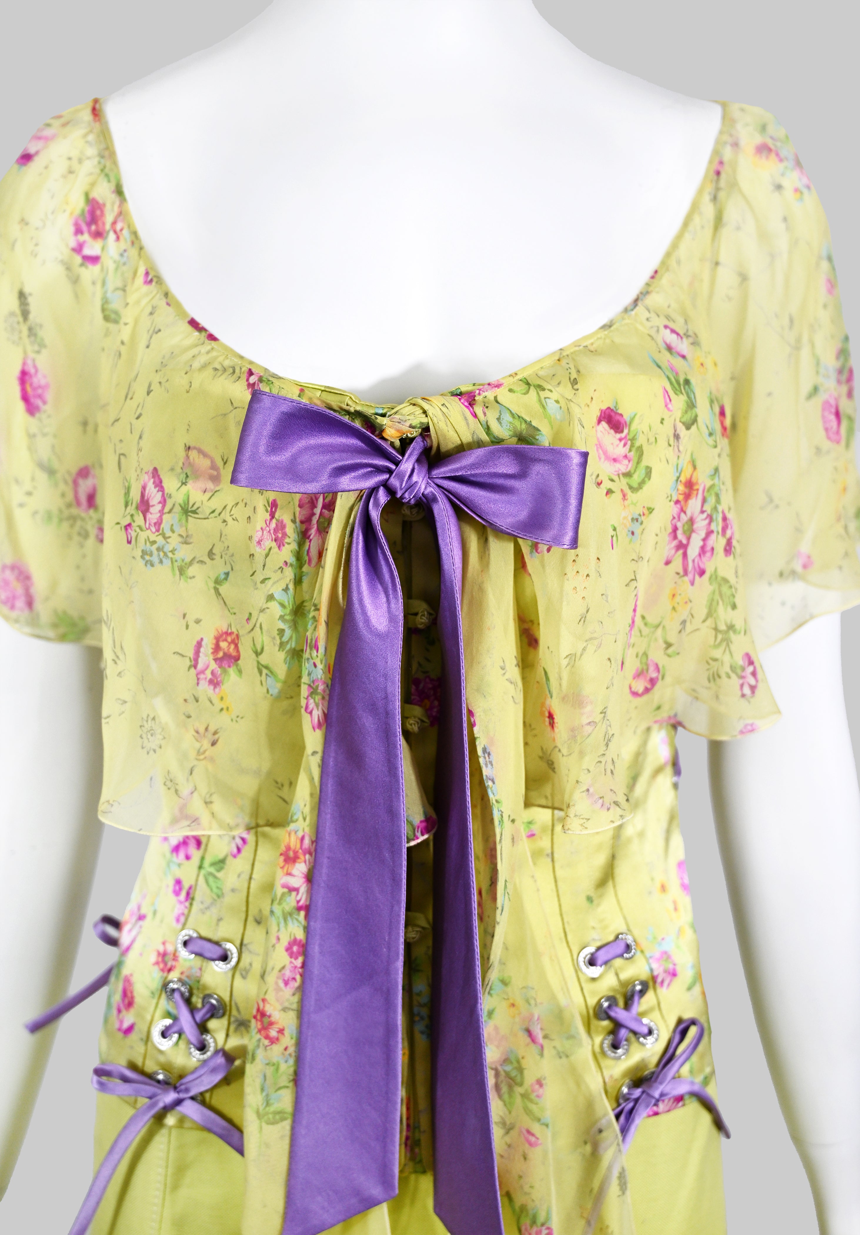 Valentino SS 2004 Floral Print Corset