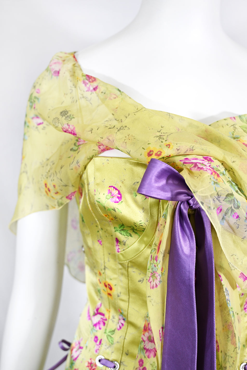 Valentino SS 2004 Floral Print Corset