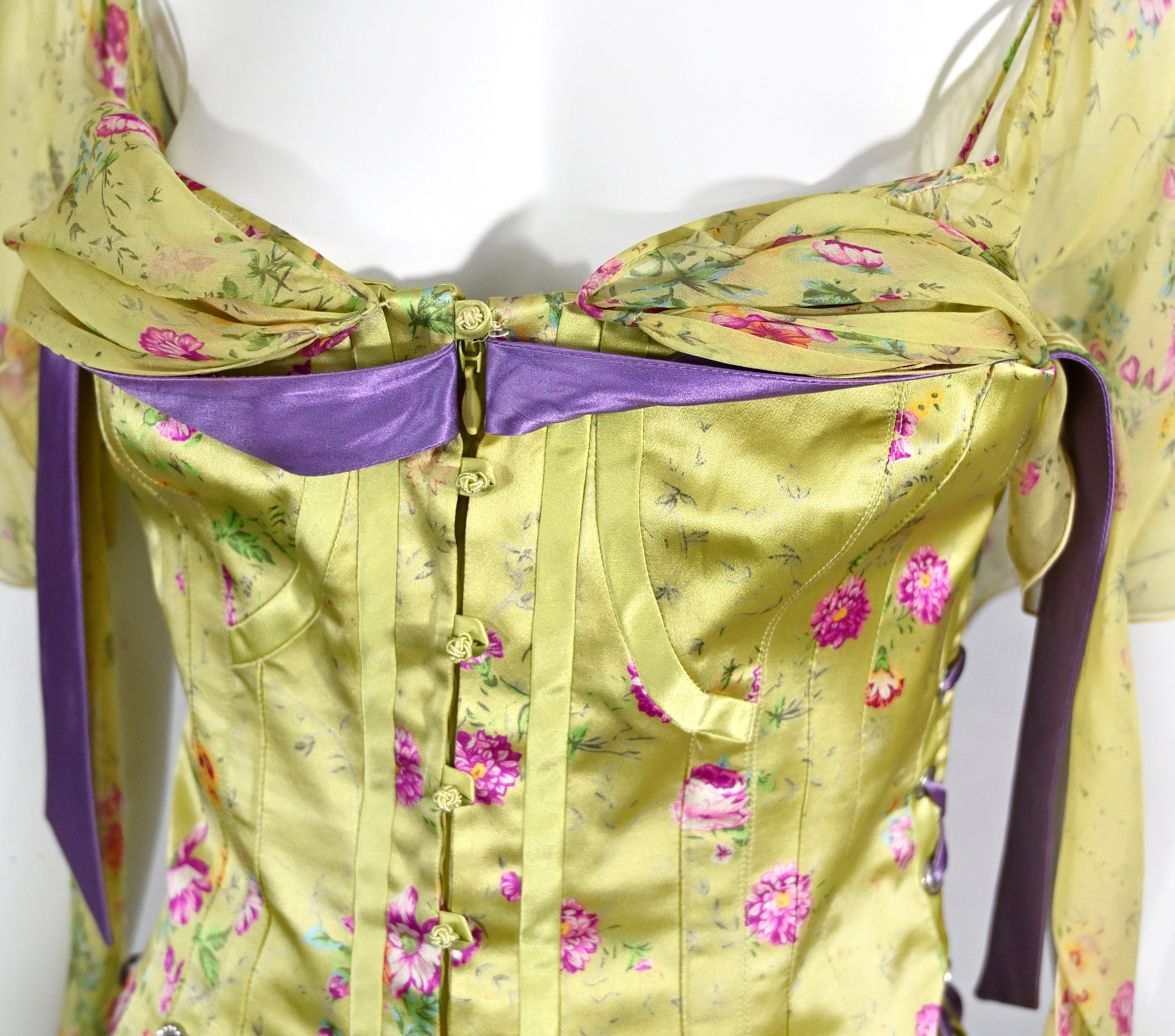 Valentino SS 2004 Floral Print Corset