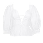 Prada SS 1993 Corset Puff Sleeve Blouse