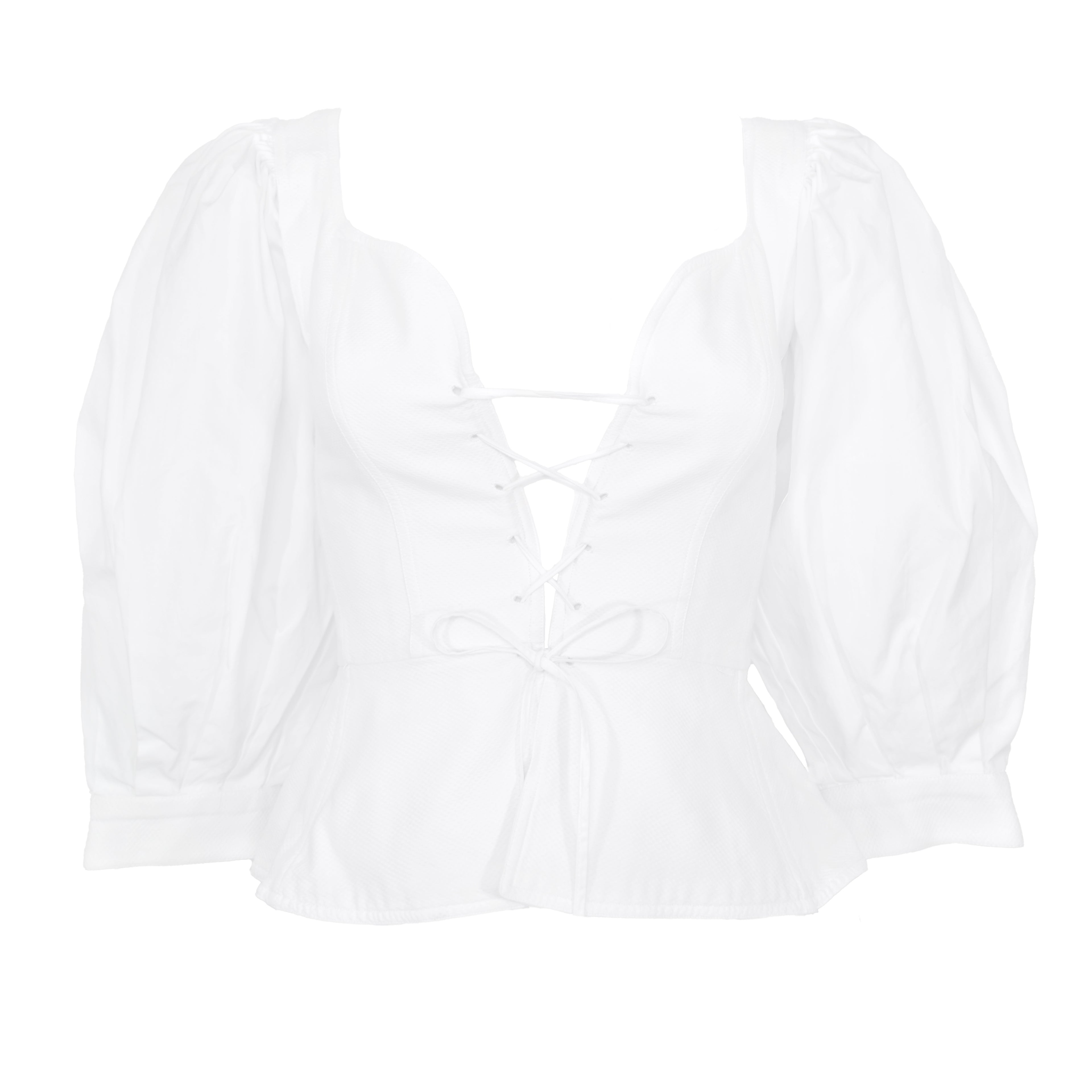 Prada SS 1993 Corset Puff Sleeve Blouse