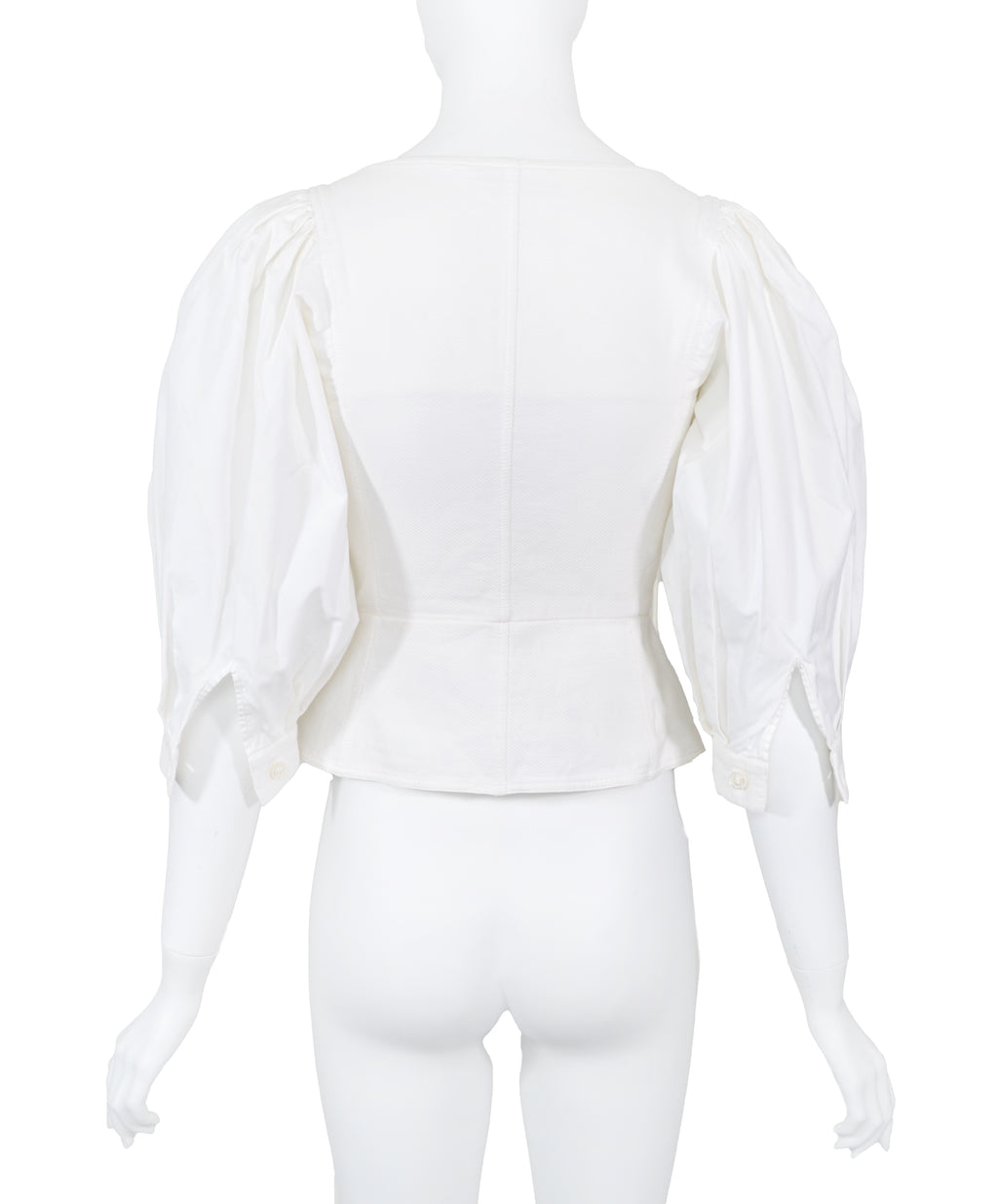 Prada SS 1993 Corset Puff Sleeve Blouse