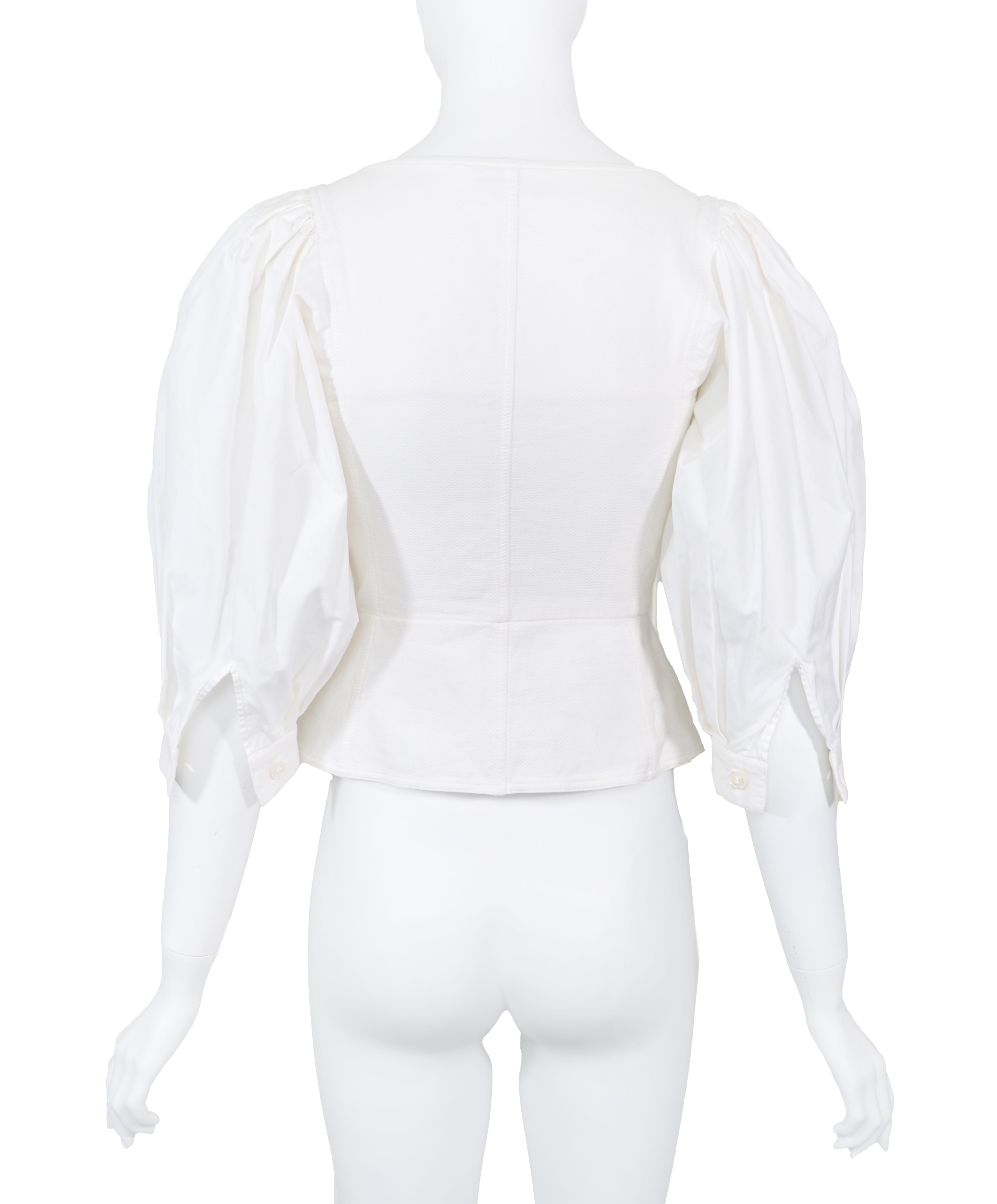Prada SS 1993 Corset Puff Sleeve Blouse