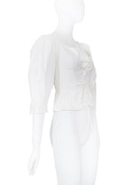 Prada SS 1993 Corset Puff Sleeve Blouse