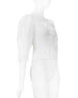 Prada SS 1993 Corset Puff Sleeve Blouse