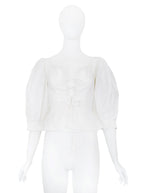 Prada SS 1993 Corset Puff Sleeve Blouse