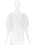 Prada SS 1993 Corset Puff Sleeve Blouse