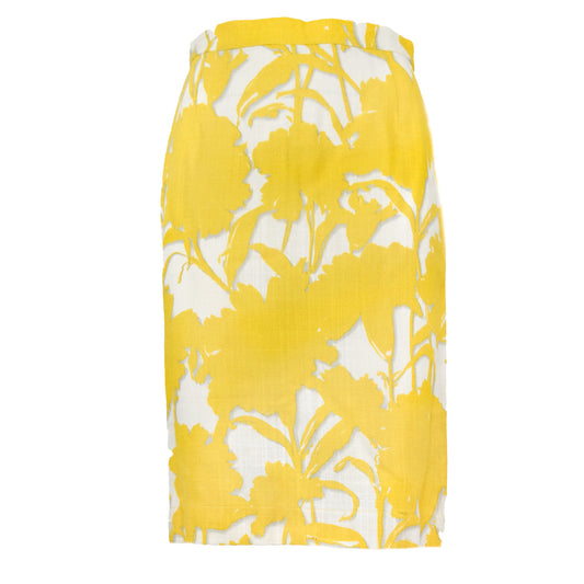 Prada SS 2001 Viscose Botanical Print Skirt