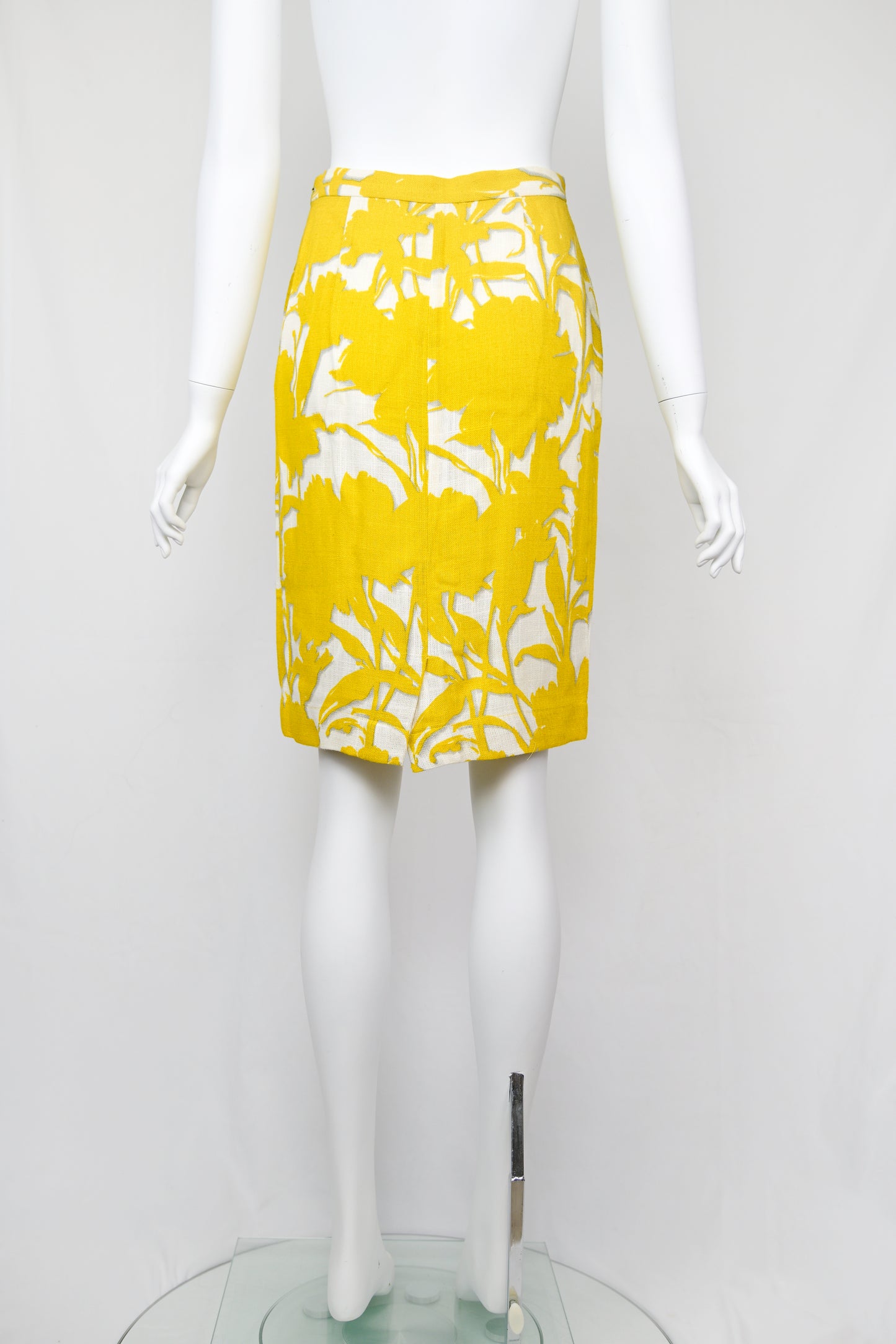 Prada SS 2001 Viscose Botanical Print Skirt