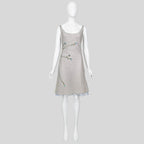 Guy Laroche 1998 Layered Tulle Dress with Embroidered Flowers