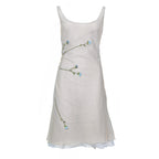 Guy Laroche 1998 Layered Tulle Dress with Embroidered Flowers