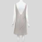 Guy Laroche 1998 Layered Tulle Dress with Embroidered Flowers