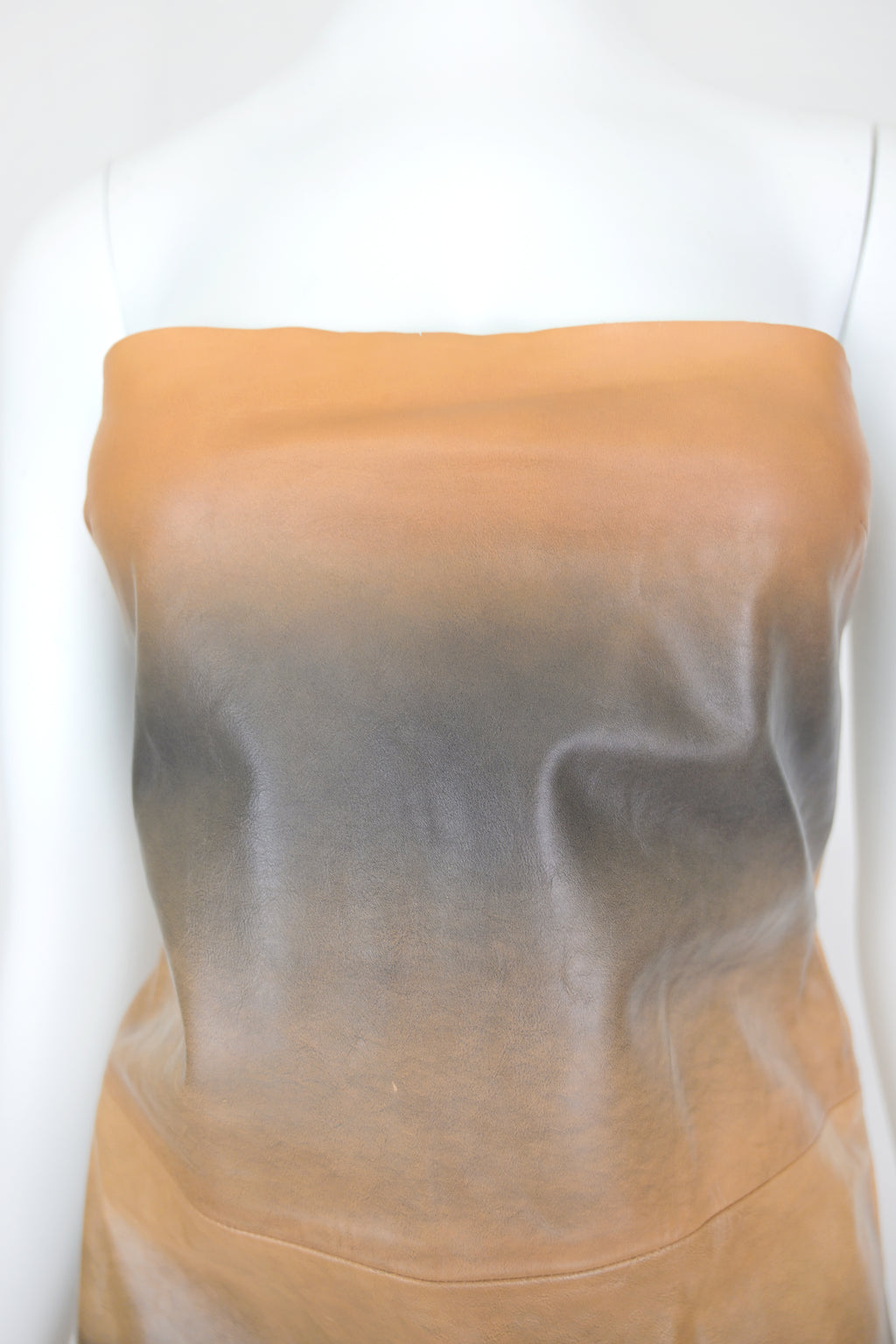 Trussardi Gradient Leather Strapless Dress