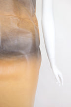 Trussardi Gradient Leather Strapless Dress