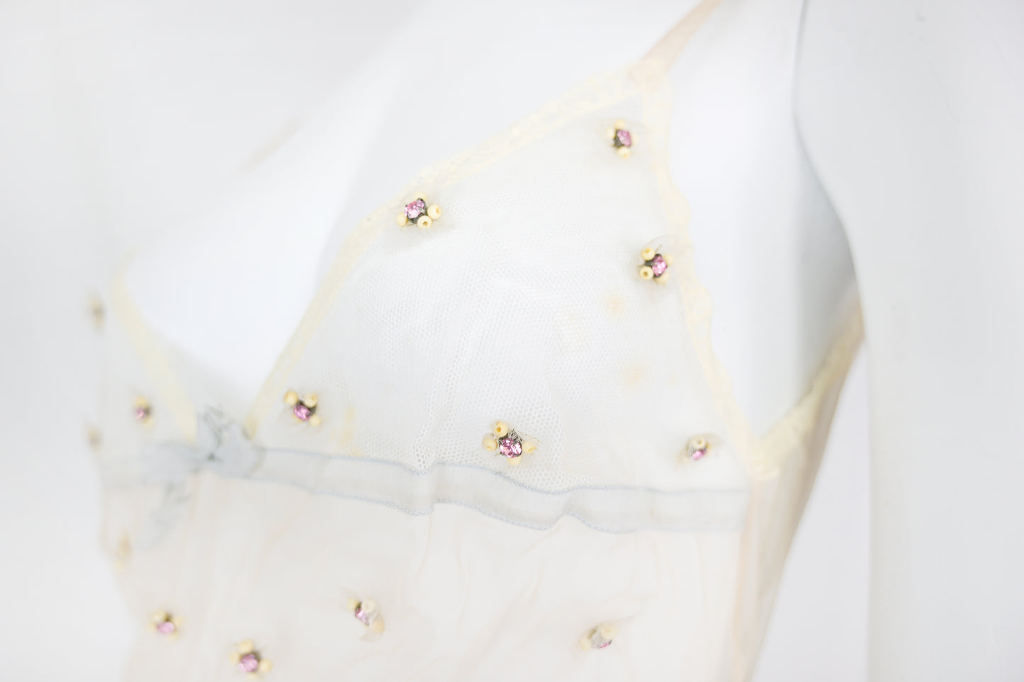 Prada 2004 Embellished Organza Tulle Camisole