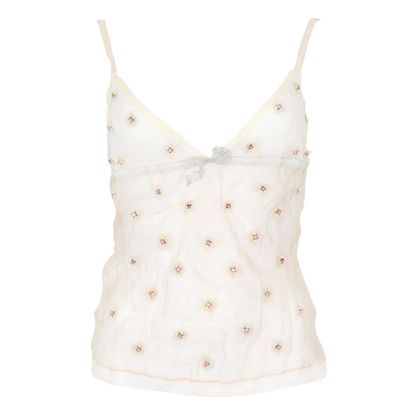 Prada 2004 Embellished Organza Tulle Camisole